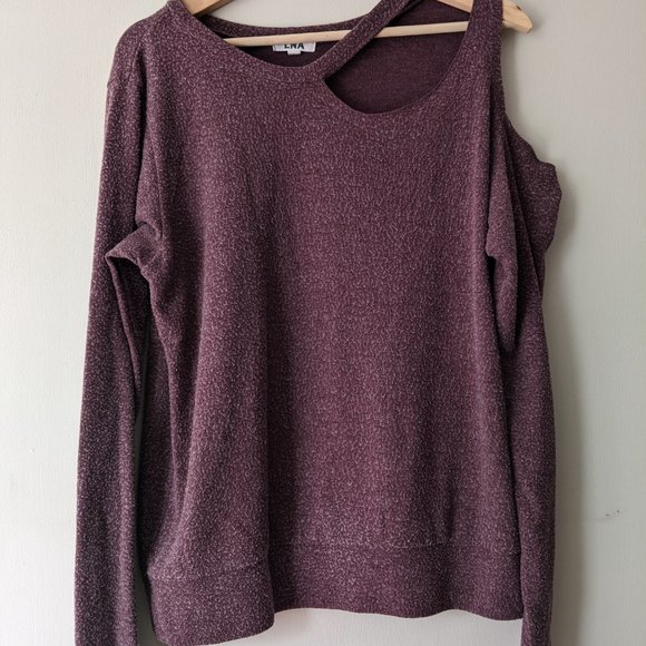 LNA Tops - LNA Distressed Asymmetrical Sweatshirt Size M